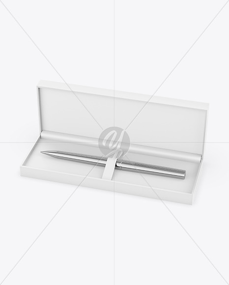 Download Gift Writing Pen In Box Mockup In Box Mockups On Yellow Images Object Mockups