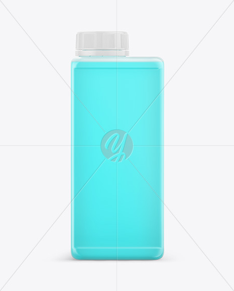 Download Rectangular Semitransparent Bottle Mockup Free Mockups