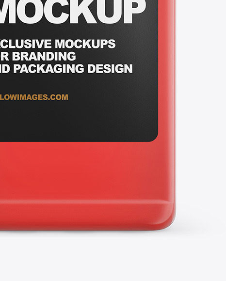 Rectangular Semitransparent Bottle Mockup PSD #6