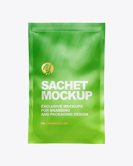 Download Matte Sachet Mockup In Sachet Mockups On Yellow Images Object Mockups