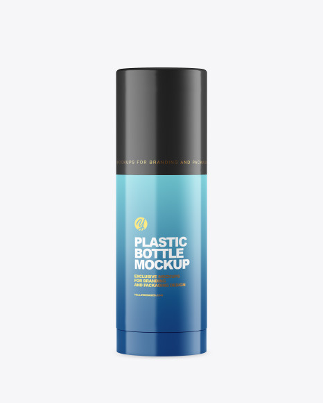 Glossy Plastic Bottle Mockup