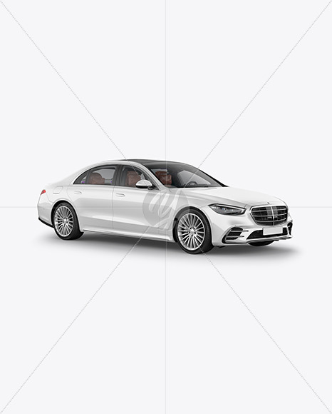 Free Luxury Car Mockup - Half Side View