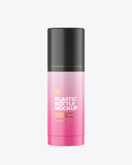 Matte Plastic Bottle Mockup