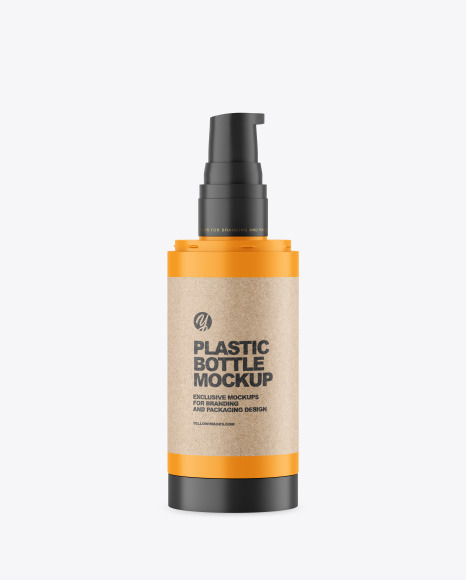 Matte Plastic Bottle Mockup PSD #2