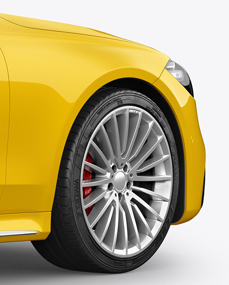 Luxury Car Mockup   Back Half Side View PSD #6