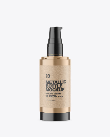 Metallic Bottle Mockup PSD #2