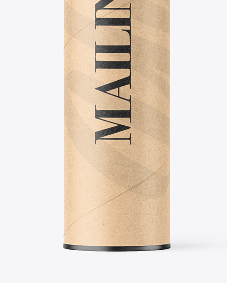 Download Kraft Mailing Tube Mockup In Tube Mockups On Yellow Images Object Mockups