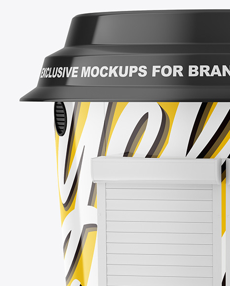 Glossy Coffee Stall Mockup PSD #2