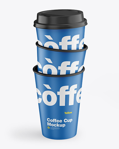 Matte Coffee Cups Mockup PSD #1