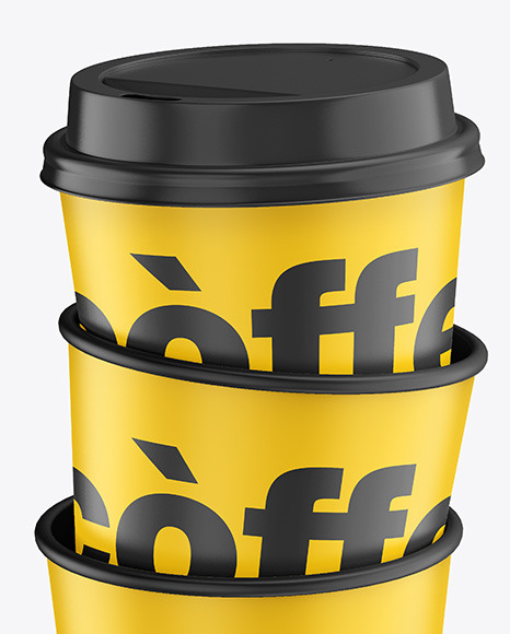 Matte Coffee Cups Mockup PSD #6