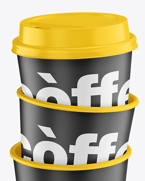 Matte Coffee Cups Mockup PSD #5