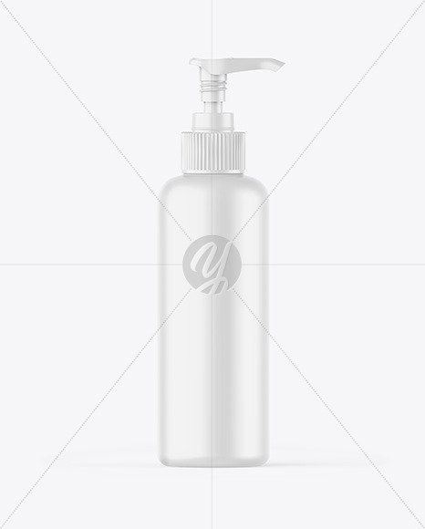 Download Matte Bottle w/ Open Pump Mockup Free Mockups