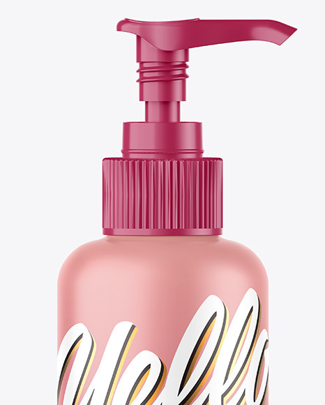 Matte Bottle w  Open Pump Mockup PSD #2