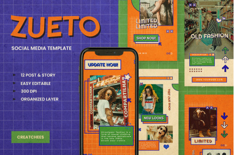 Zueto  - Instagram Stories &amp; Post Template