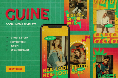 Guine  - Instagram Stories &amp; Post Template