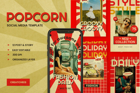 Popcorn  - Instagram Stories &amp; Post Template