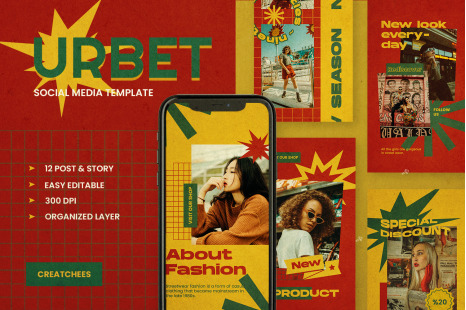 Urbet  - Instagram Stories &amp; Post Template