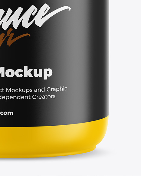 Matte Jam Jar Mockup PSD #6