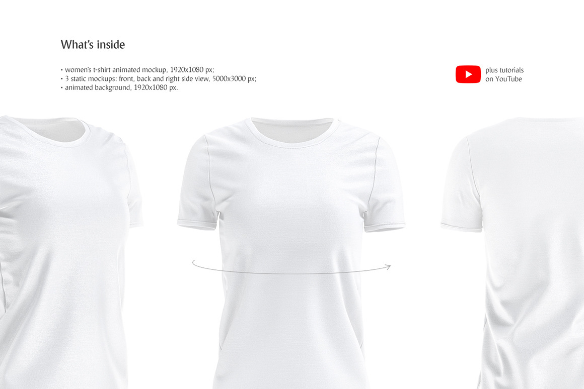 Download Women S T Shirt Animated Mockup In Apparel Mockups On Yellow Images Creative Store