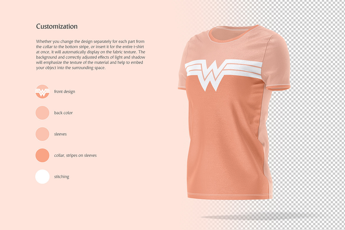 Download Women S T Shirt Animated Mockup In Apparel Mockups On Yellow Images Creative Store