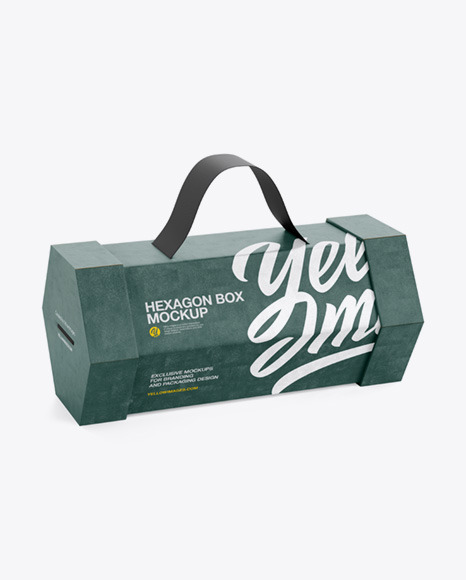 Download Hexagon Fabric Box Mockup In Box Mockups On Yellow Images Object Mockups