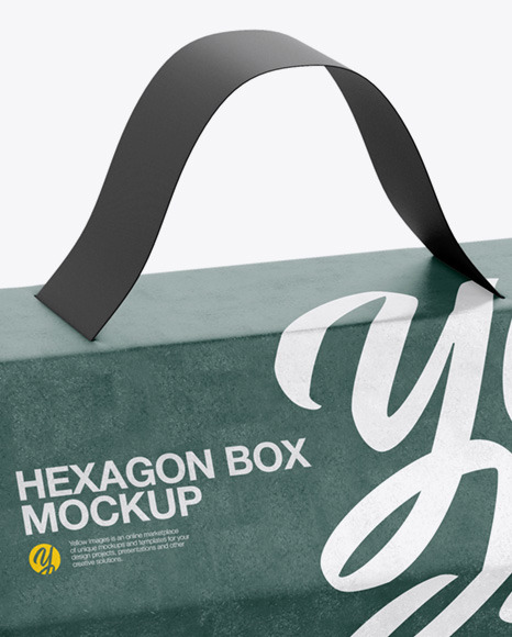 Hexagon Fabric Box Mockup PSD #5