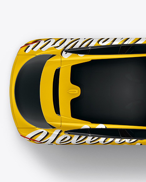 Electric Crossover SUV Mockup   Top View PSD #2