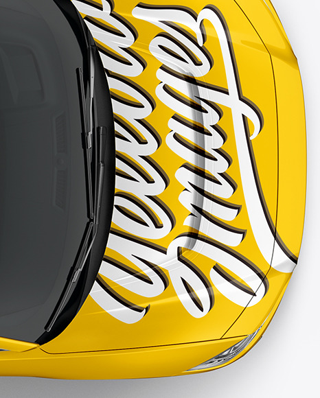 Electric Crossover SUV Mockup   Top View PSD #6