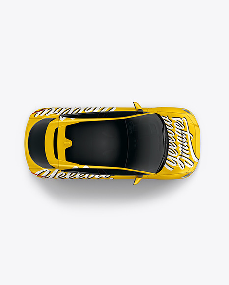 Electric Crossover SUV Mockup - Top View