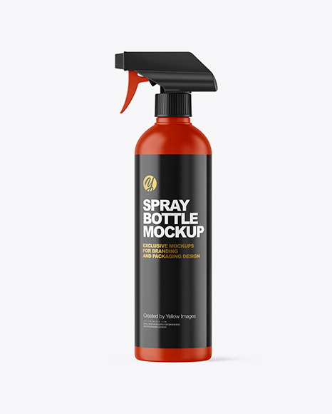Matte Spray Bottle Mockup PSD #2
