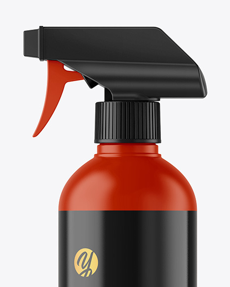 Matte Spray Bottle Mockup PSD #6