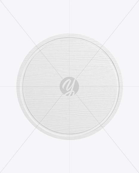 Round Wooden Cutting Board PSD #3