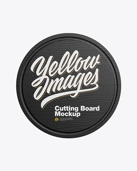Round Wooden Cutting Board PSD #2