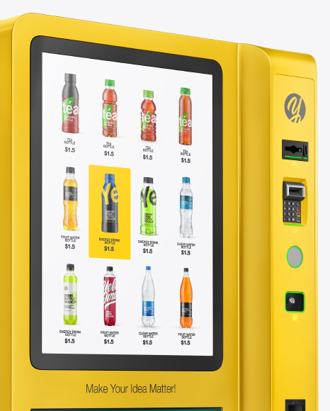 Download Vending Machine Mockup in Object Mockups on Yellow Images ...