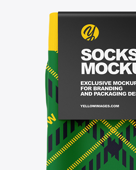 Download Socks Mockup In Apparel Mockups On Yellow Images Object Mockups