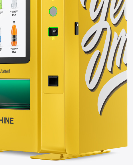 Download Vending Machine Mockup In Object Mockups On Yellow Images Object Mockups