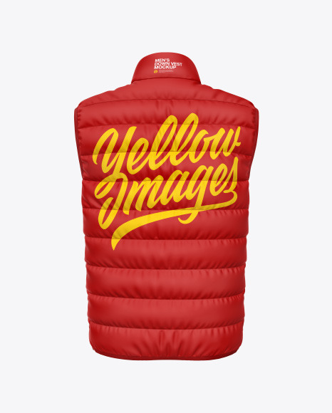 Download Matte Nylon Men's Down Vest Mockup in Apparel Mockups on Yellow Images Object Mockups