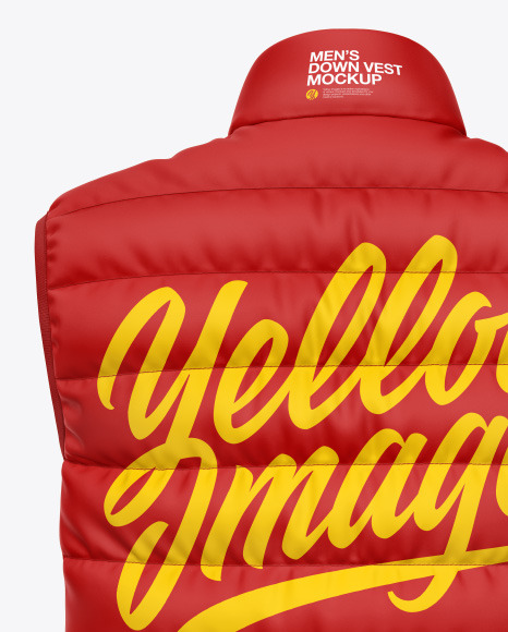 Download Matte Nylon Men S Down Vest Mockup In Apparel Mockups On Yellow Images Object Mockups