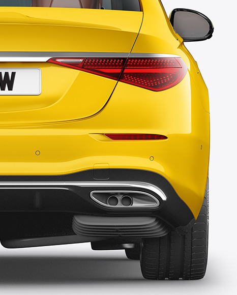 Luxury Car Mockup   Back View PSD #2