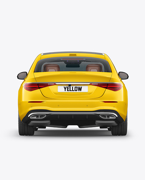 Luxury Car Mockup   Back View PSD #6