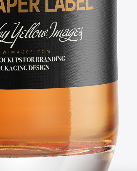 Cognac Bottle with Wooden Cap Mockup PSD #2