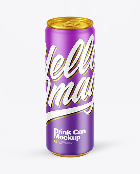Matte Drink Can Mockup PSD #2