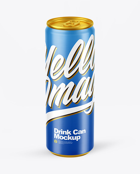 Glossy Drink Can Mockup PSD #2