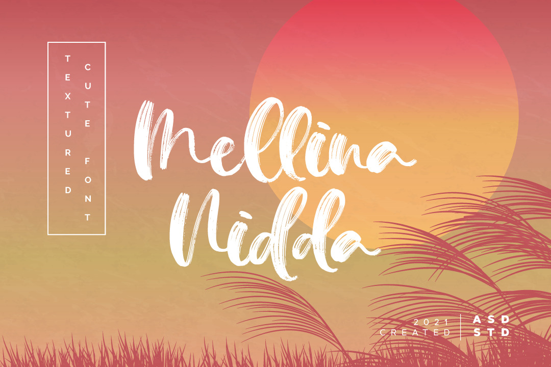 Mellina Nidda Font In Fonts On Yellow Images Creative Store