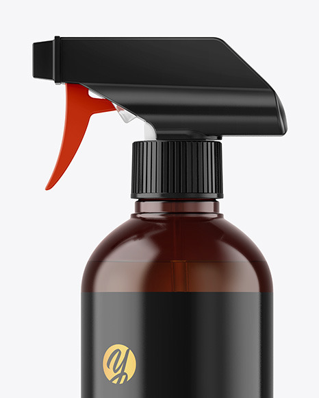 Amber Spray Bottle Mockup PSD #2
