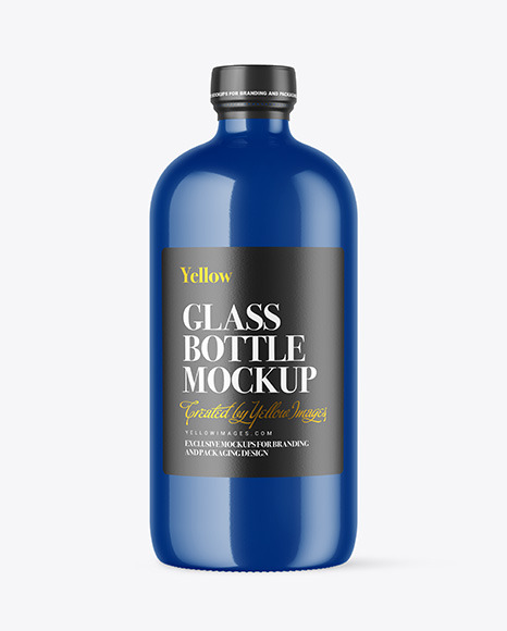 Glossy Bottle Mockup PSD #2