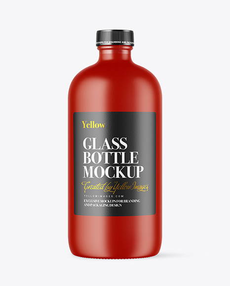 Matte Bottle Mockup PSD #1
