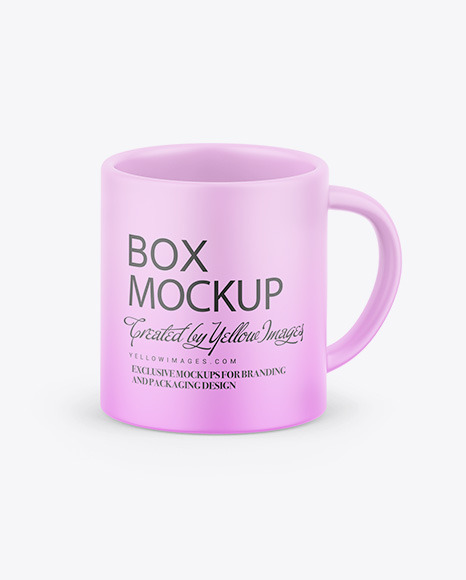 Download Paper Box W Matte Mug Mockup In Box Mockups On Yellow Images Object Mockups