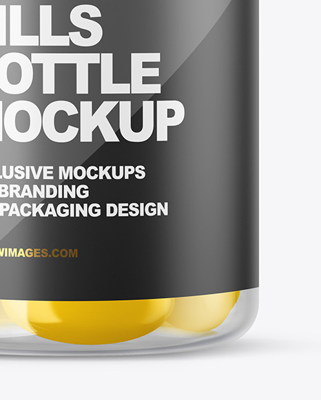 Clear Pills Bottle Mockup PSD #6