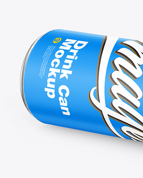 Metallic Drink Can w  Matte Finish Mockup PSD #5